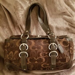 Coach Chelsea Optic Signature Satchel Bag